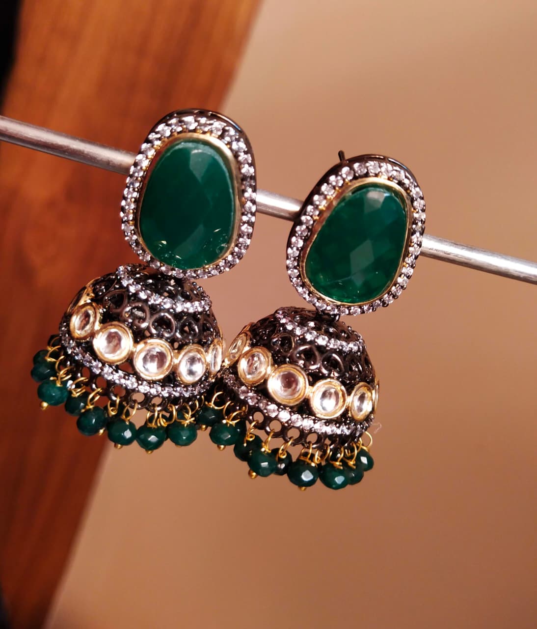 Victorian fusion jhumkas