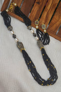 Antique lotus handmade beads maala with earrings