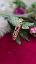 Exquisite Moissanite kada in 92.5 silver look alike kada