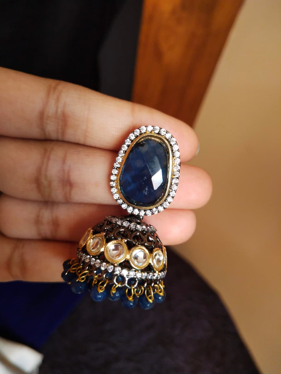 Victorian fusion jhumkas