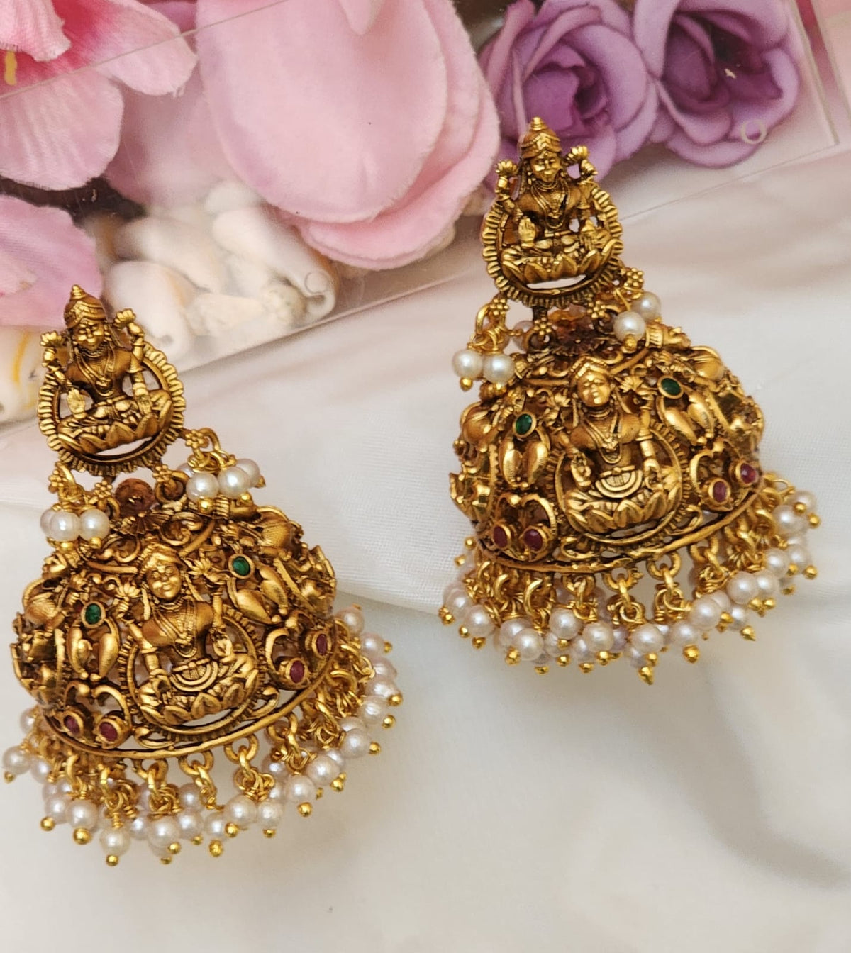 Priyamani temple lakshmi earrings