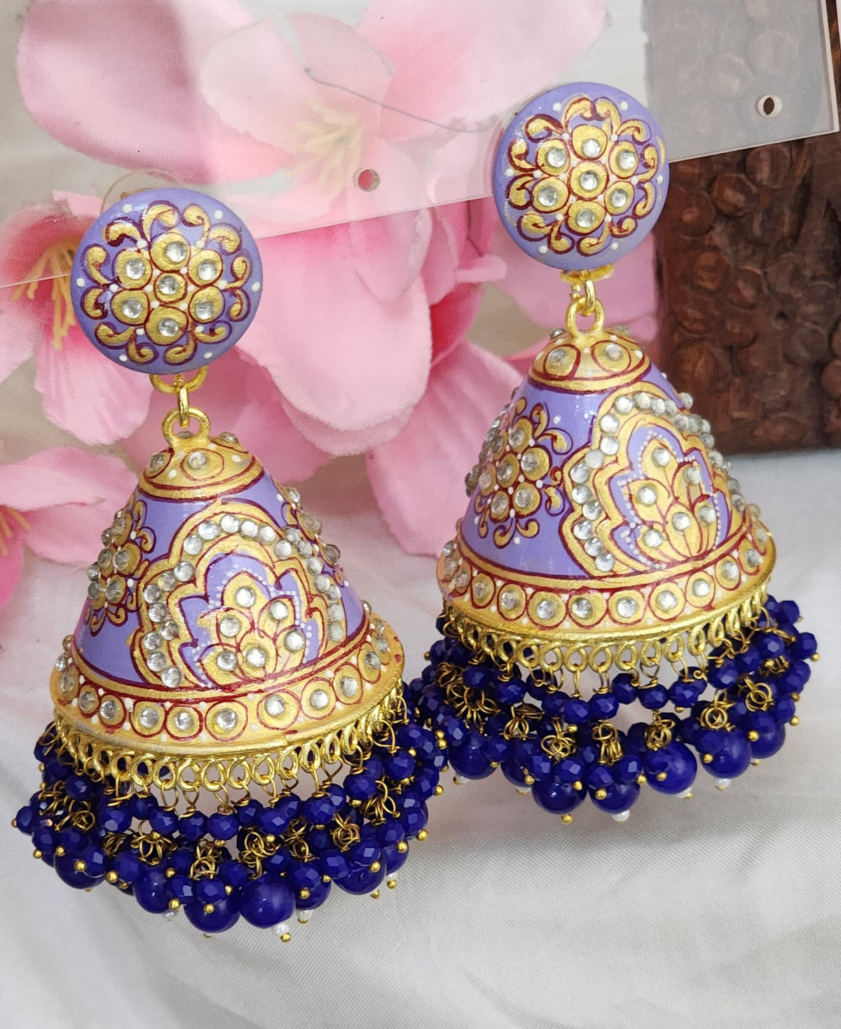 Rithu’s handcrafted meenakari jhumkas in premium quality