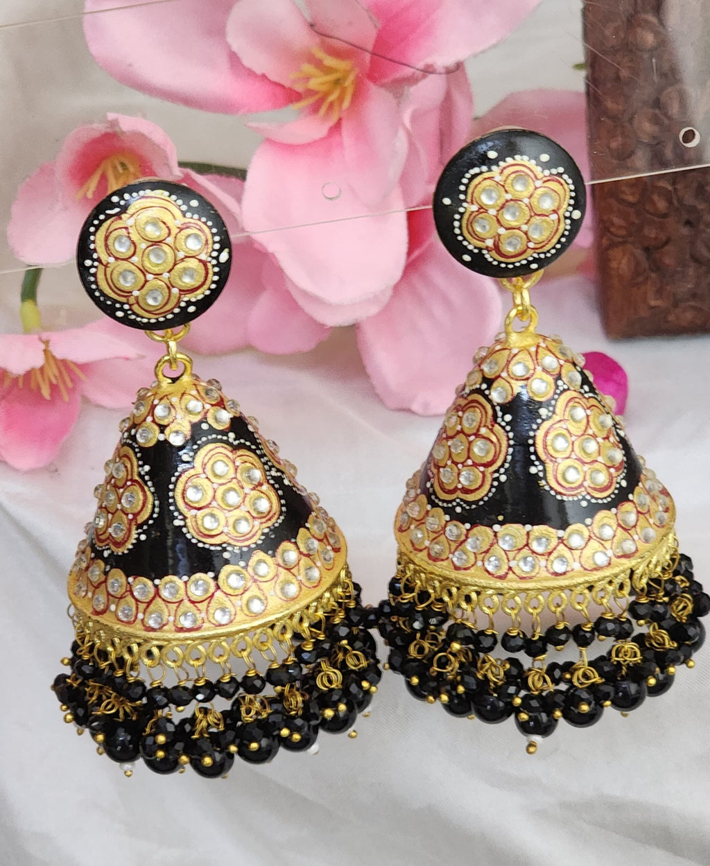 Rithu’s handcrafted meenakari jhumkas in premium quality