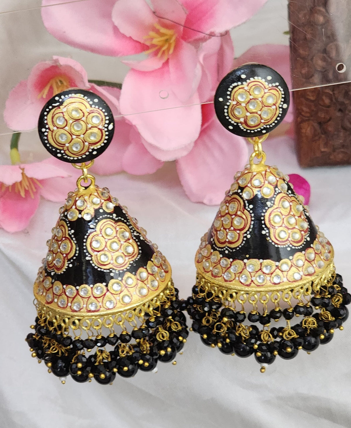 Rithu’s handcrafted meenakari jhumkas in premium quality