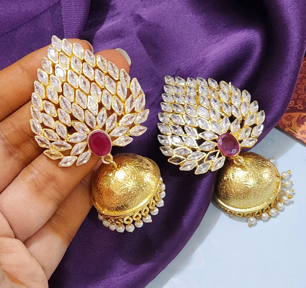Indraja gaarus uncut diamond earrings