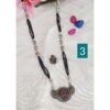 Oxidised pendant black bead 18 inches neckchain