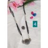 Oxidised pendant black bead 18 inches neckchain