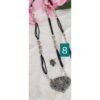 Oxidised pendant black bead 18 inches neckchain