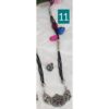 Oxidised pendant black bead 18 inches neckchain