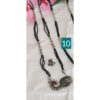 Oxidised pendant black bead 18 inches neckchain