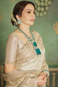 Nitha ambani Green emerald stone neckset with earrings
