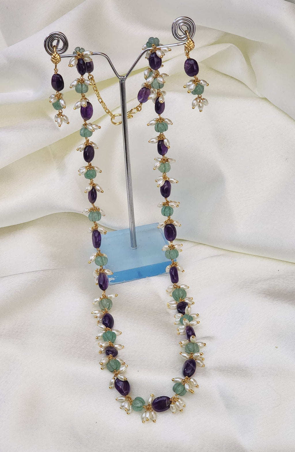 Original glass beads rice pearl maala