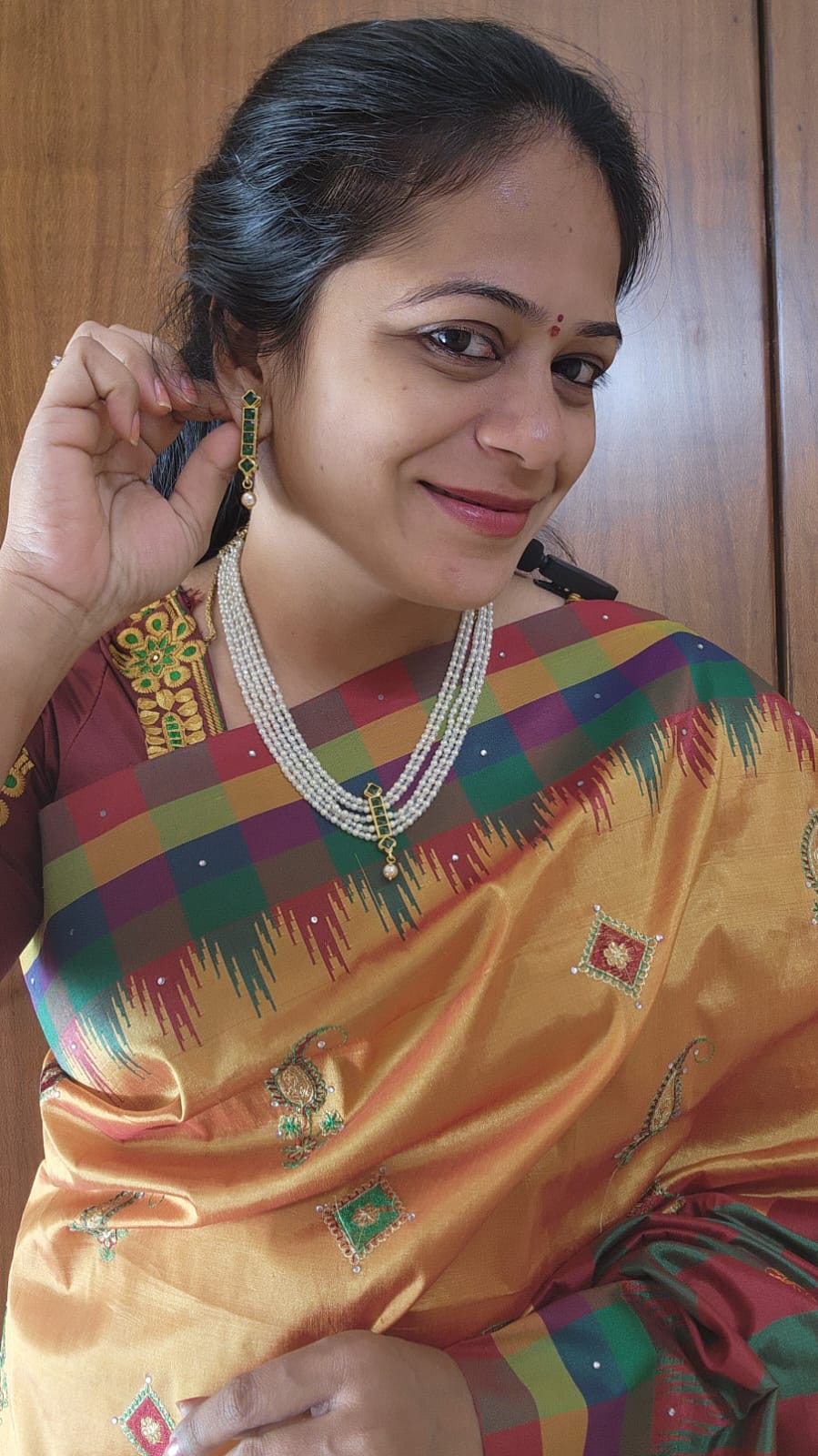 Aditis Trending Swaroski pearl jadav kundans layered maalas
