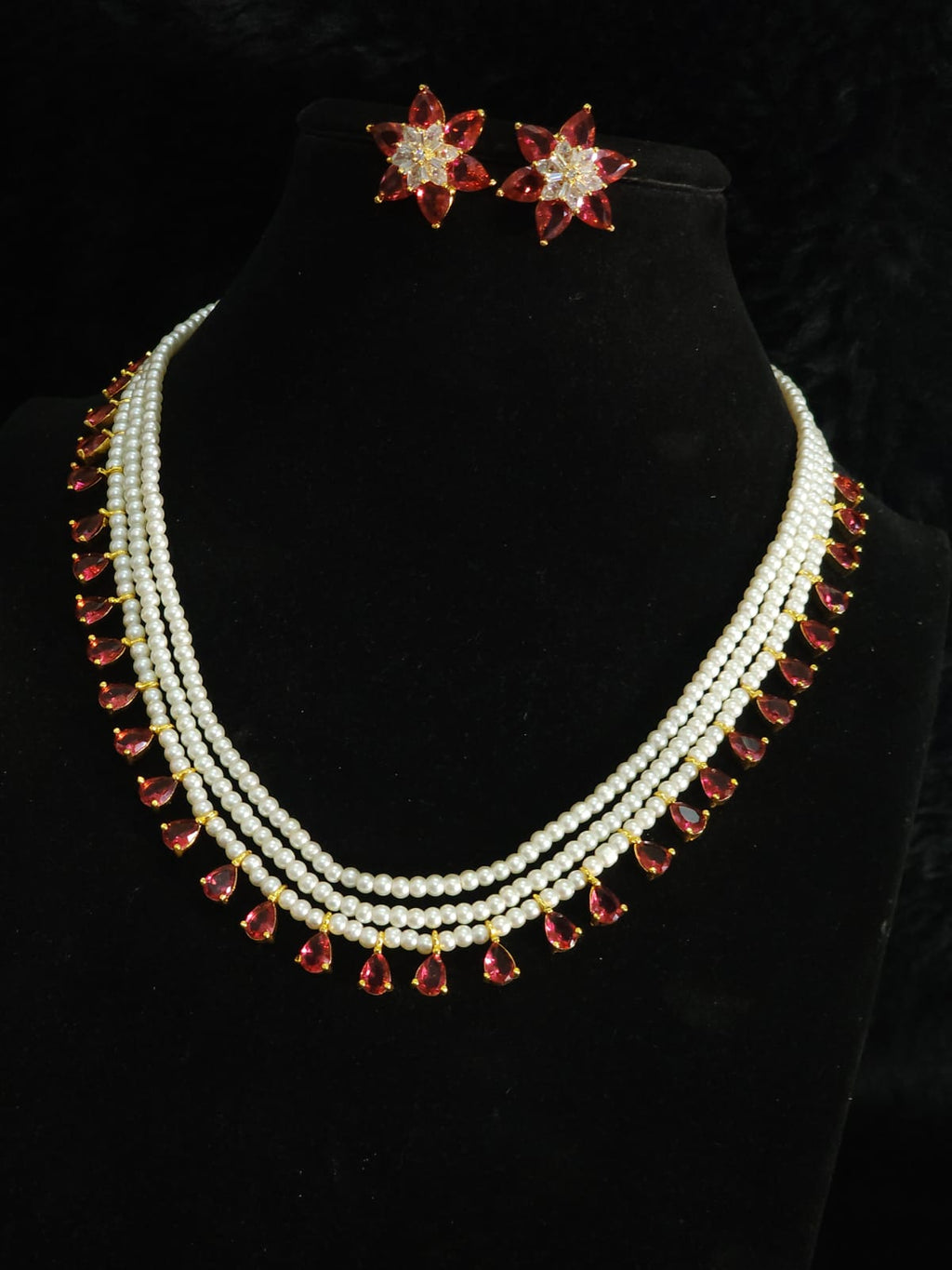 Aditis Trending Swaroski pearl jadav kundans layered maalas